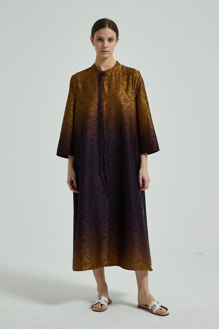 Seidenkleid mit Farbverlauf - Lila