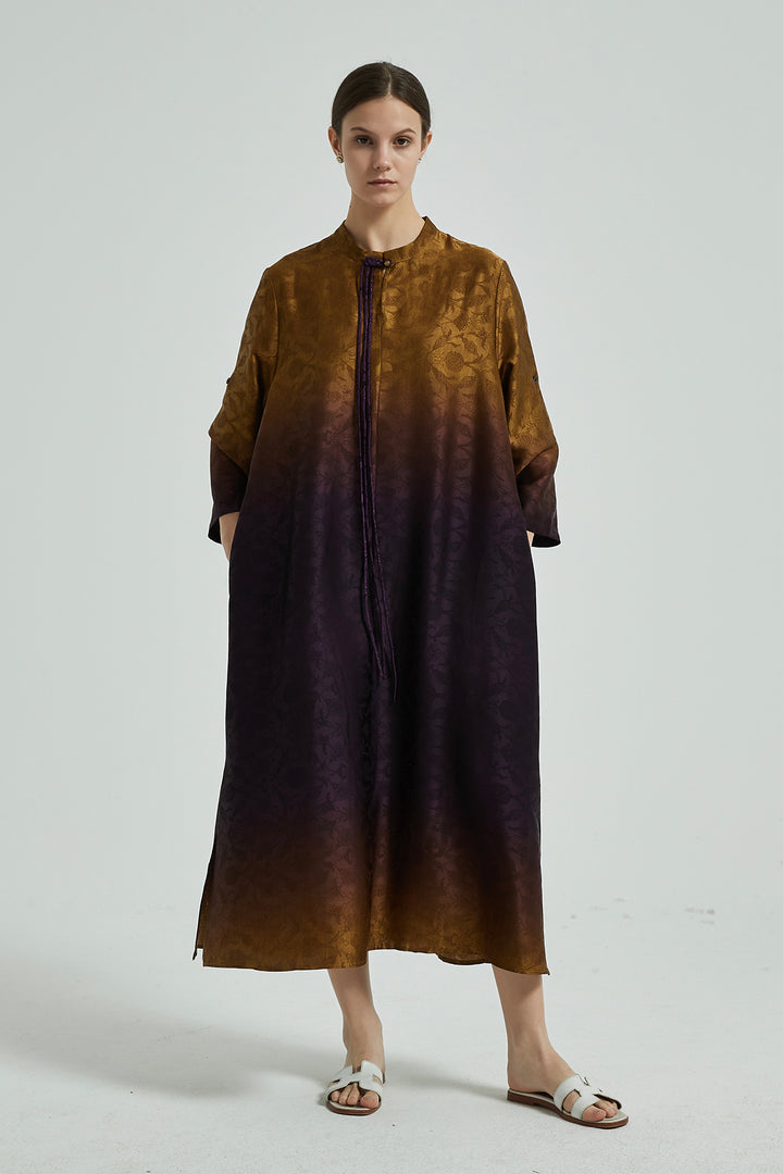 Seidenkleid mit Farbverlauf - Lila