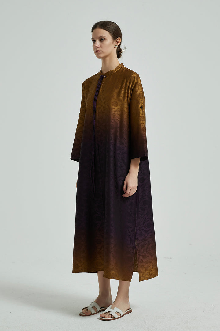 Seidenkleid mit Farbverlauf - Lila