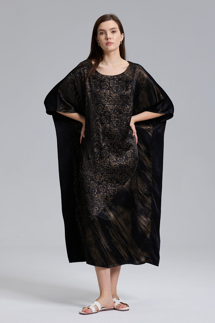 Elia Batwing Sleeve Cozy Silk Dress