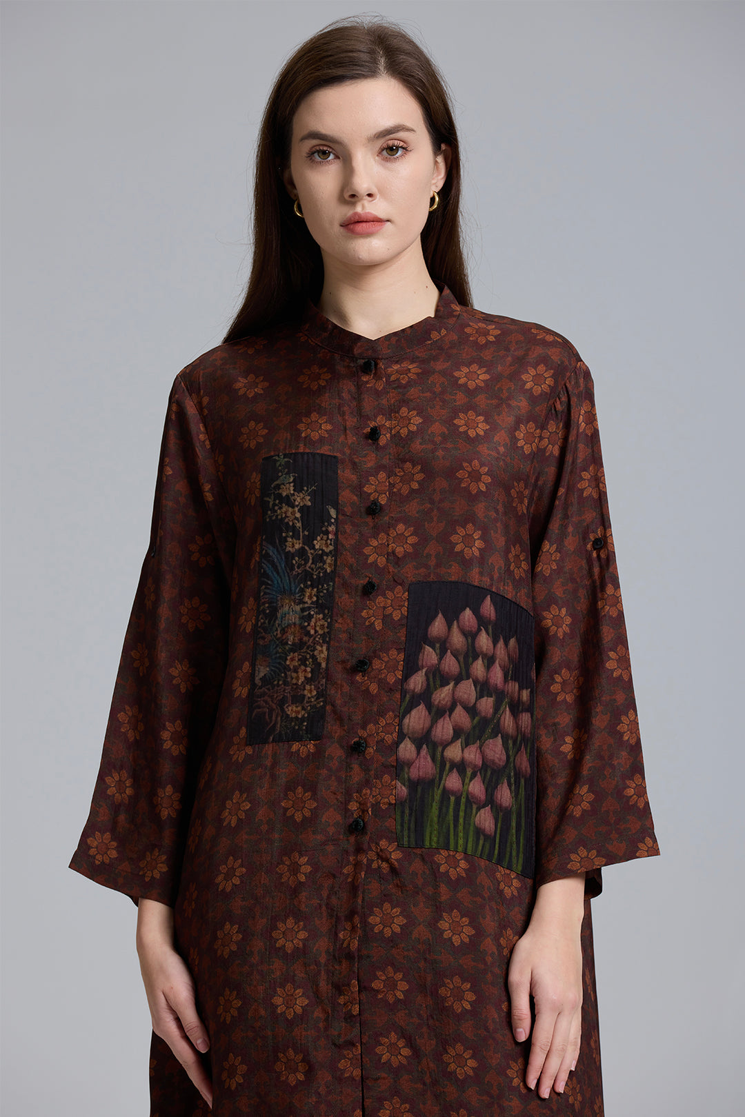 Skye Patchwork Retro Wide Leg Pants Suit