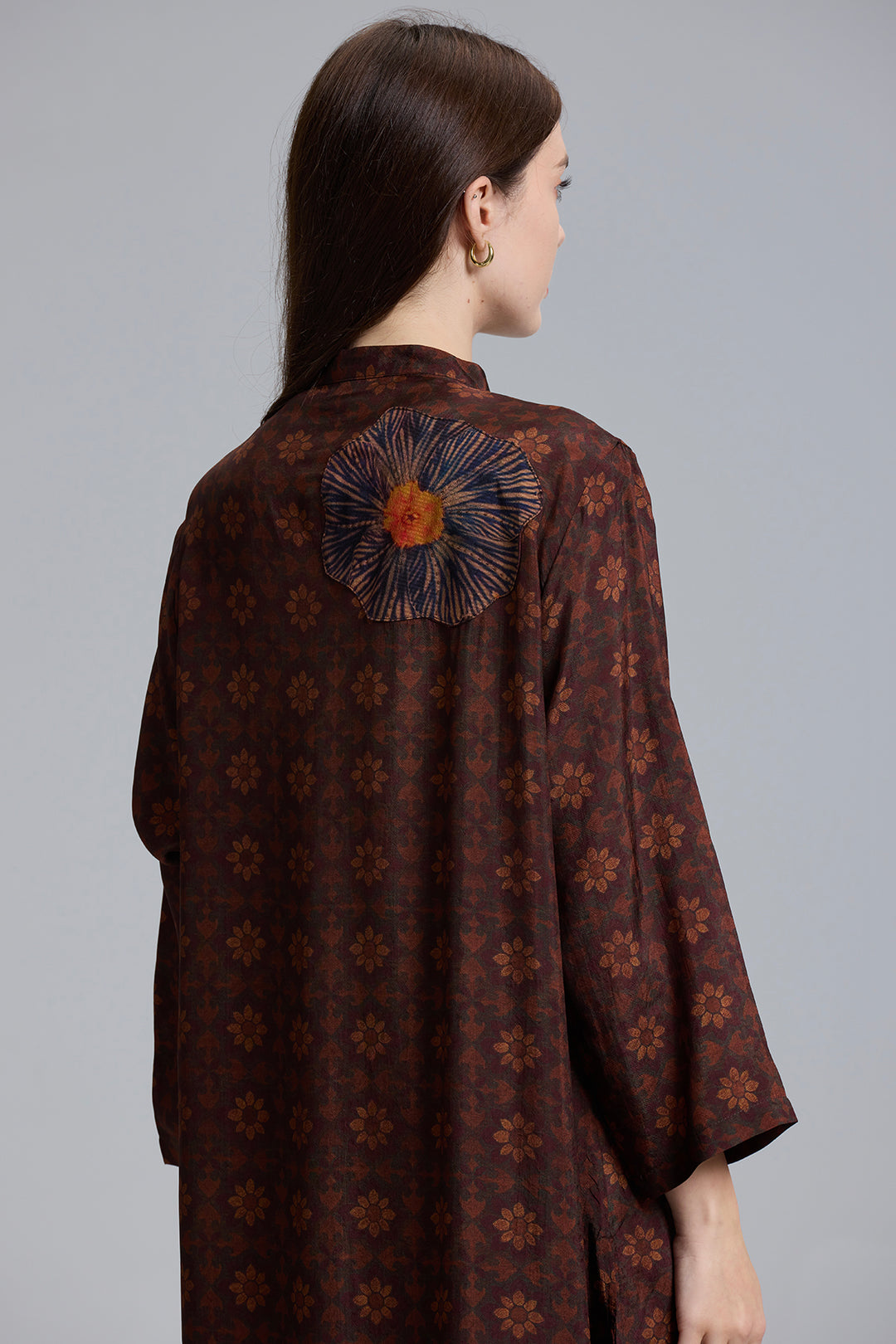 Skye Patchwork Retro Wide Leg Pants Suit