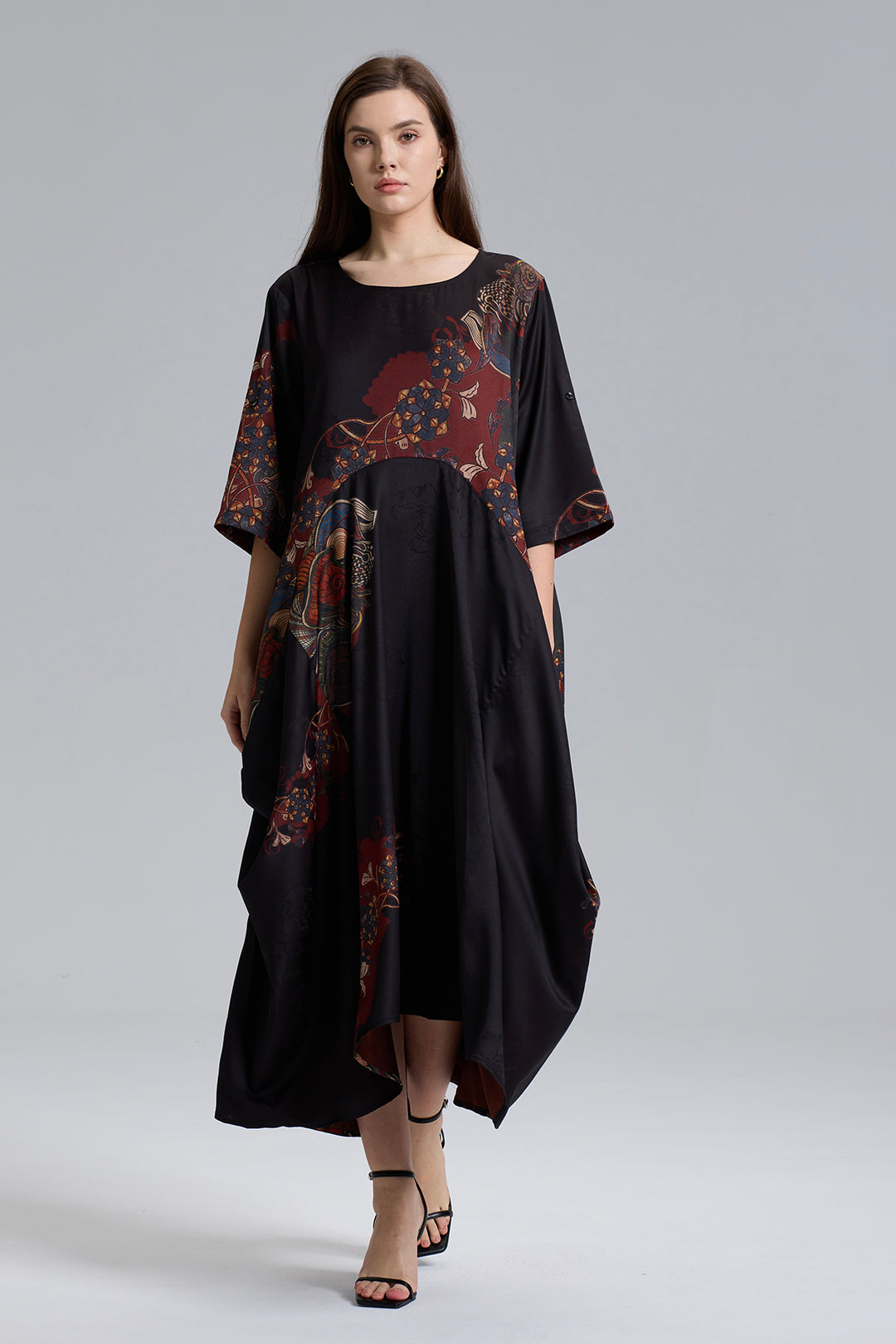 Camino Irregular Design Print Dress