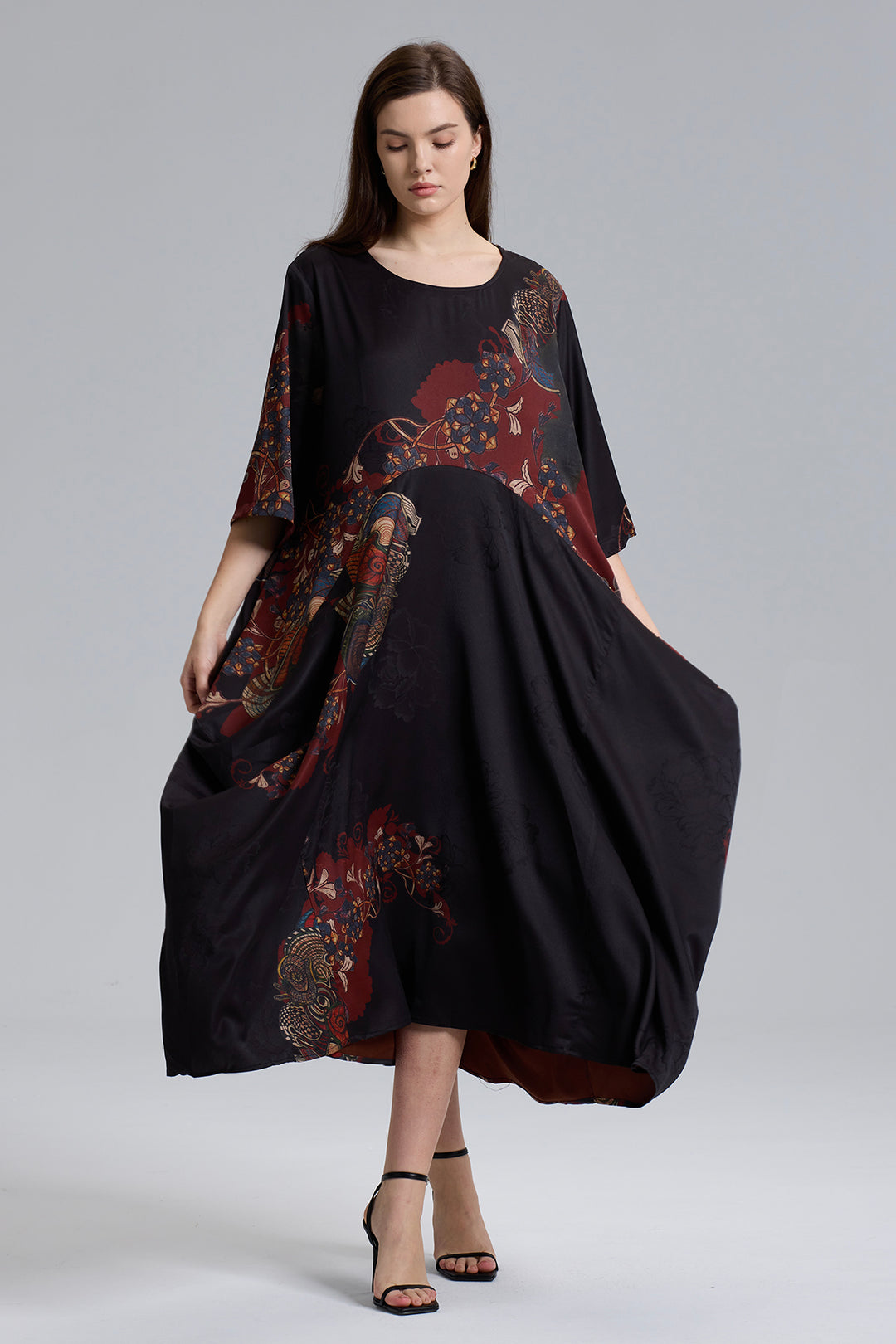 Camino Irregular Design Print Dress