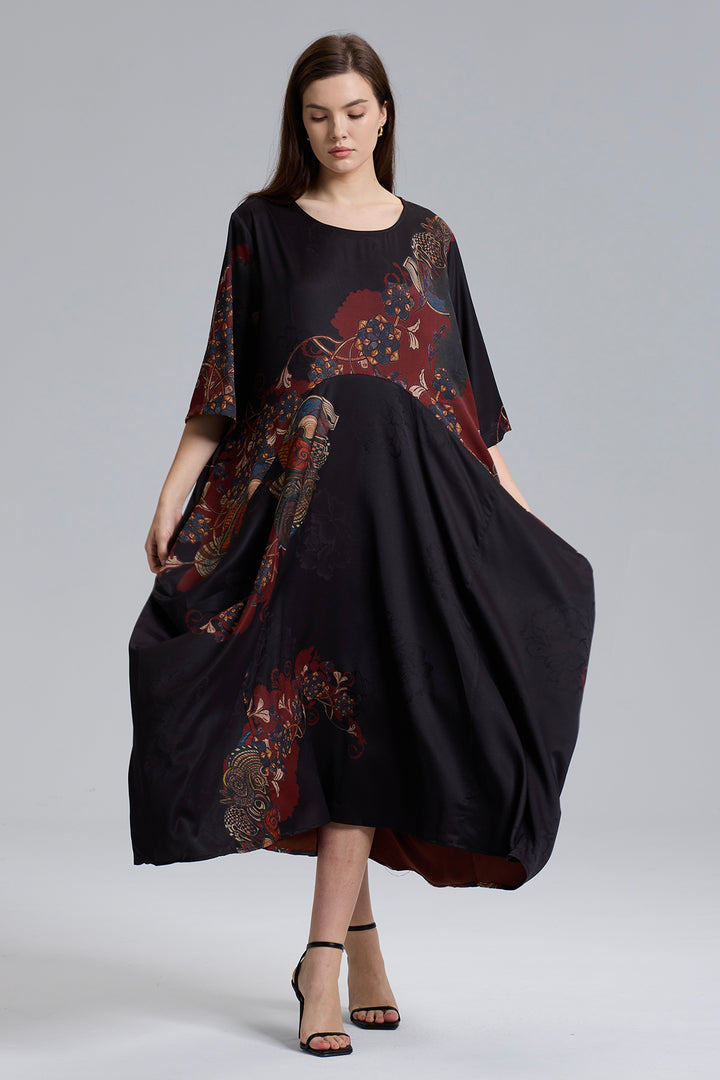 Camino Irregular Design Print Dress