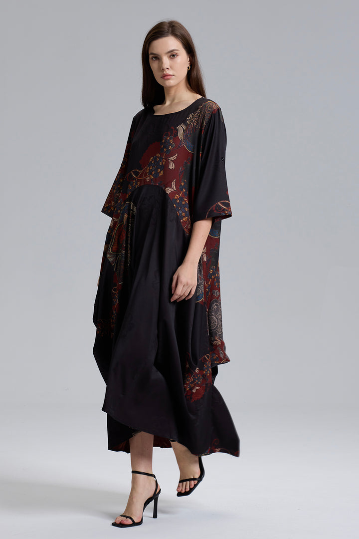 Camino Irregular Design Print Dress