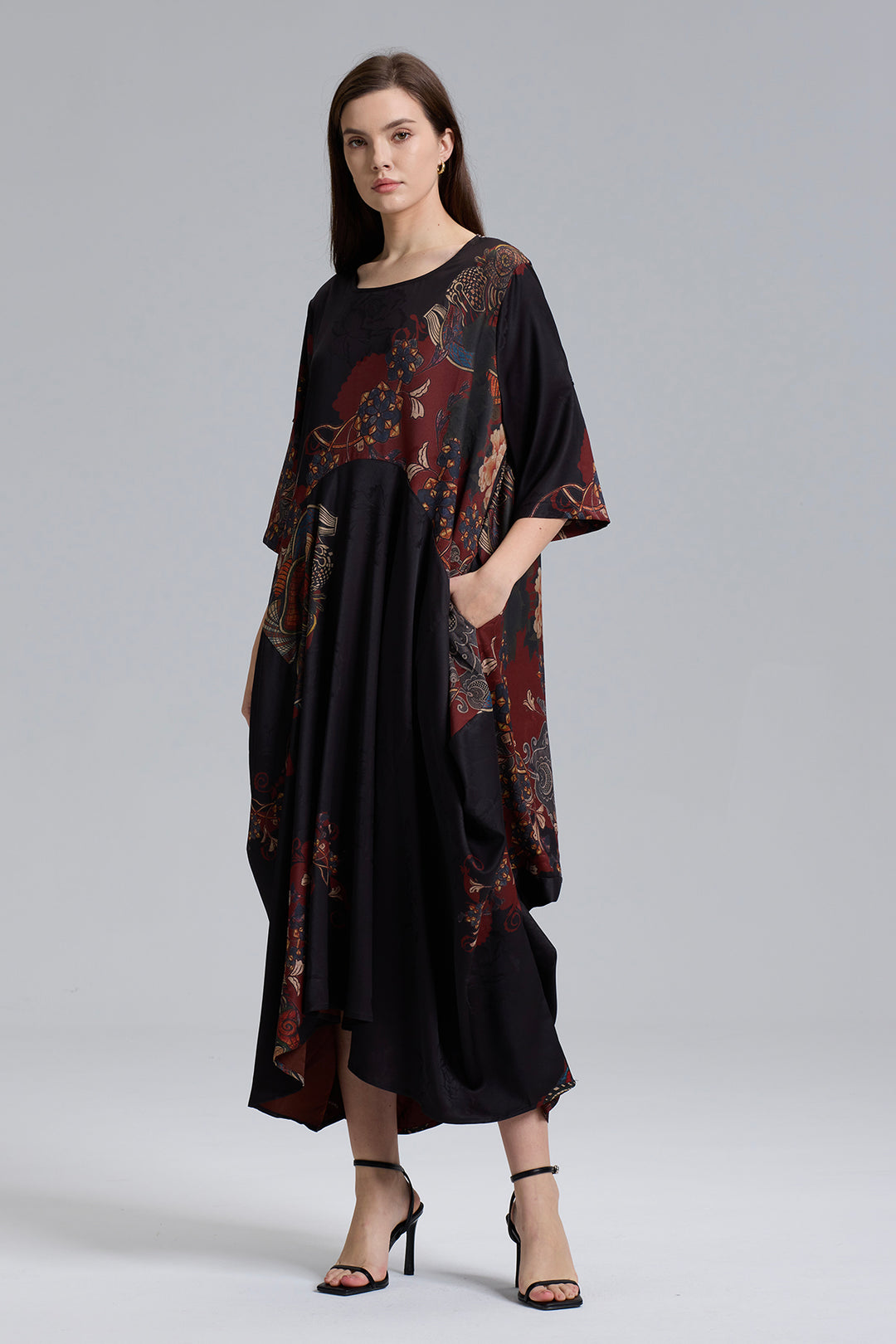 Camino Irregular Design Print Dress