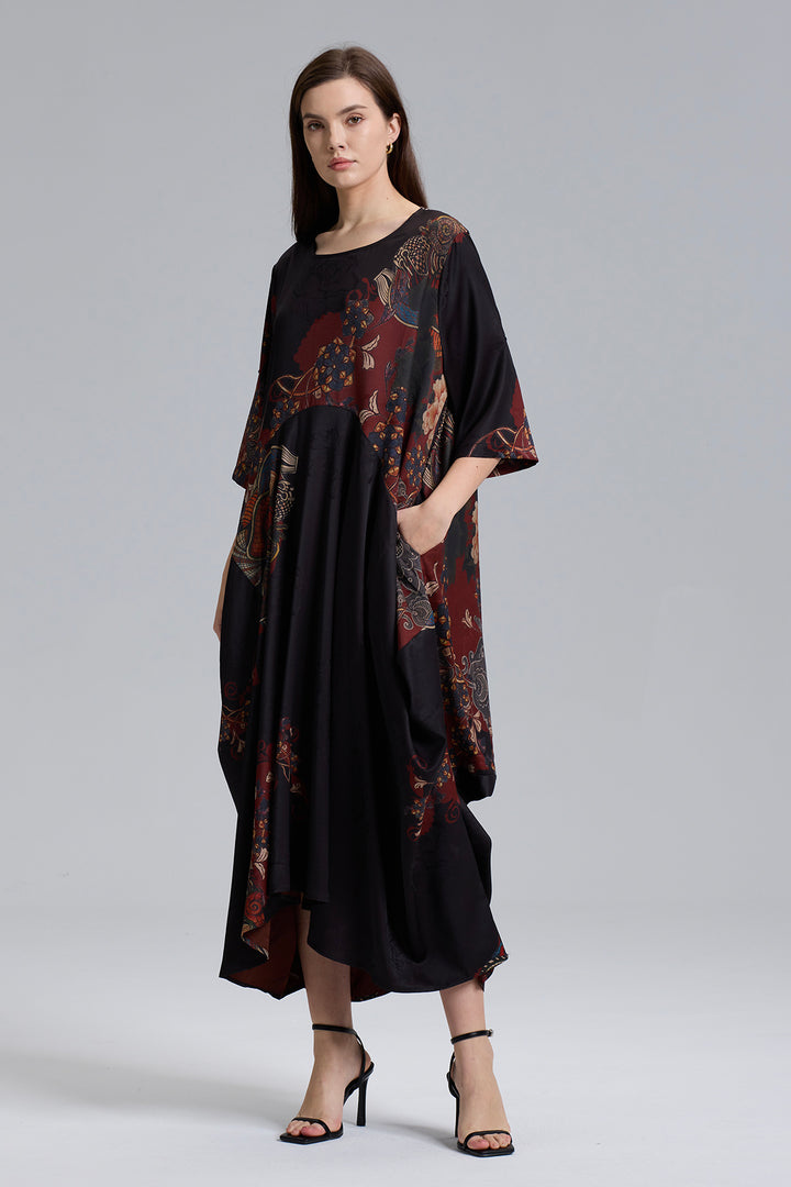 Camino Irregular Design Print Dress