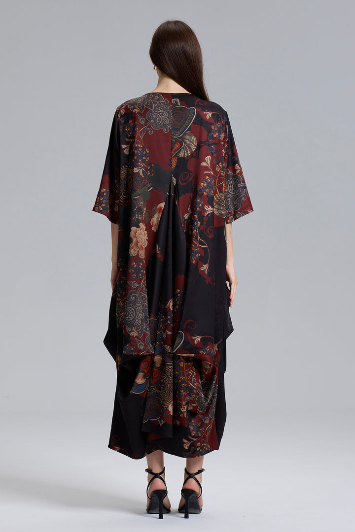 Camino Irregular Design Print Dress