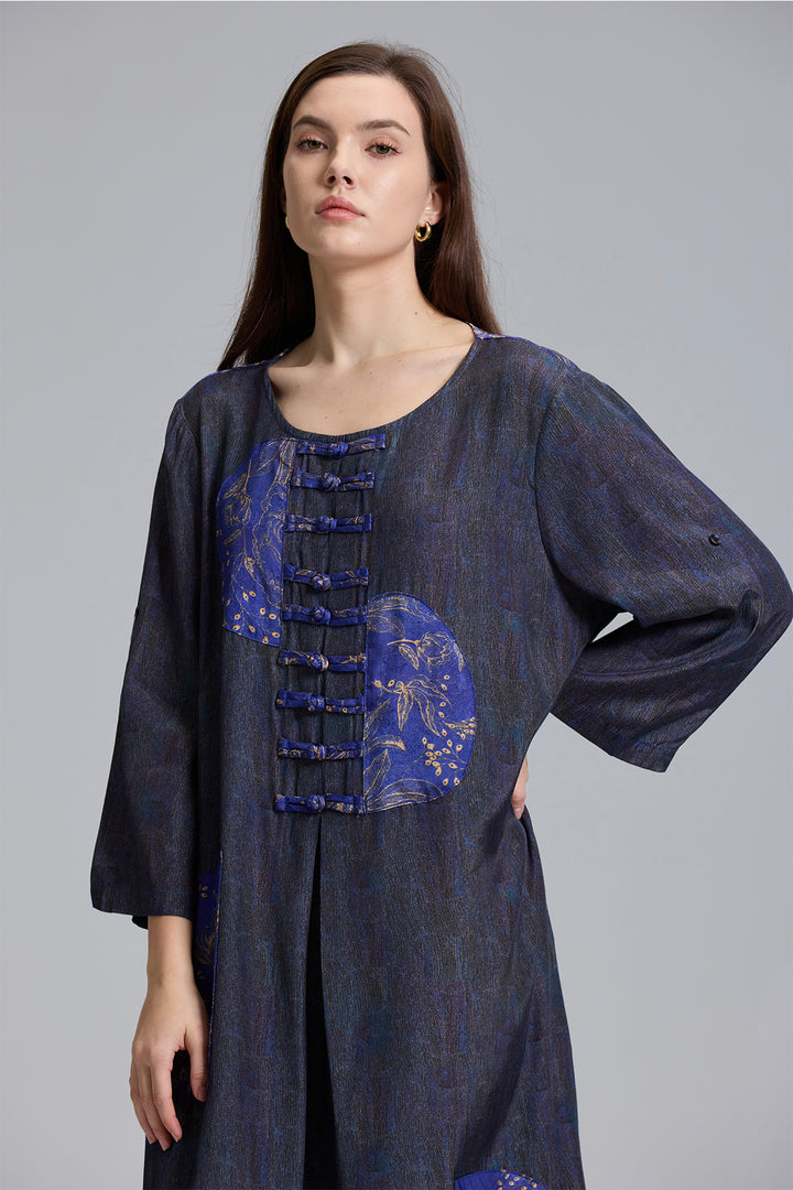 Retro Design Splice Casual Dress