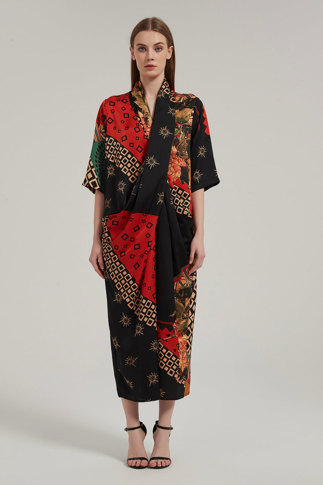 Melody Cross Front Print Dress