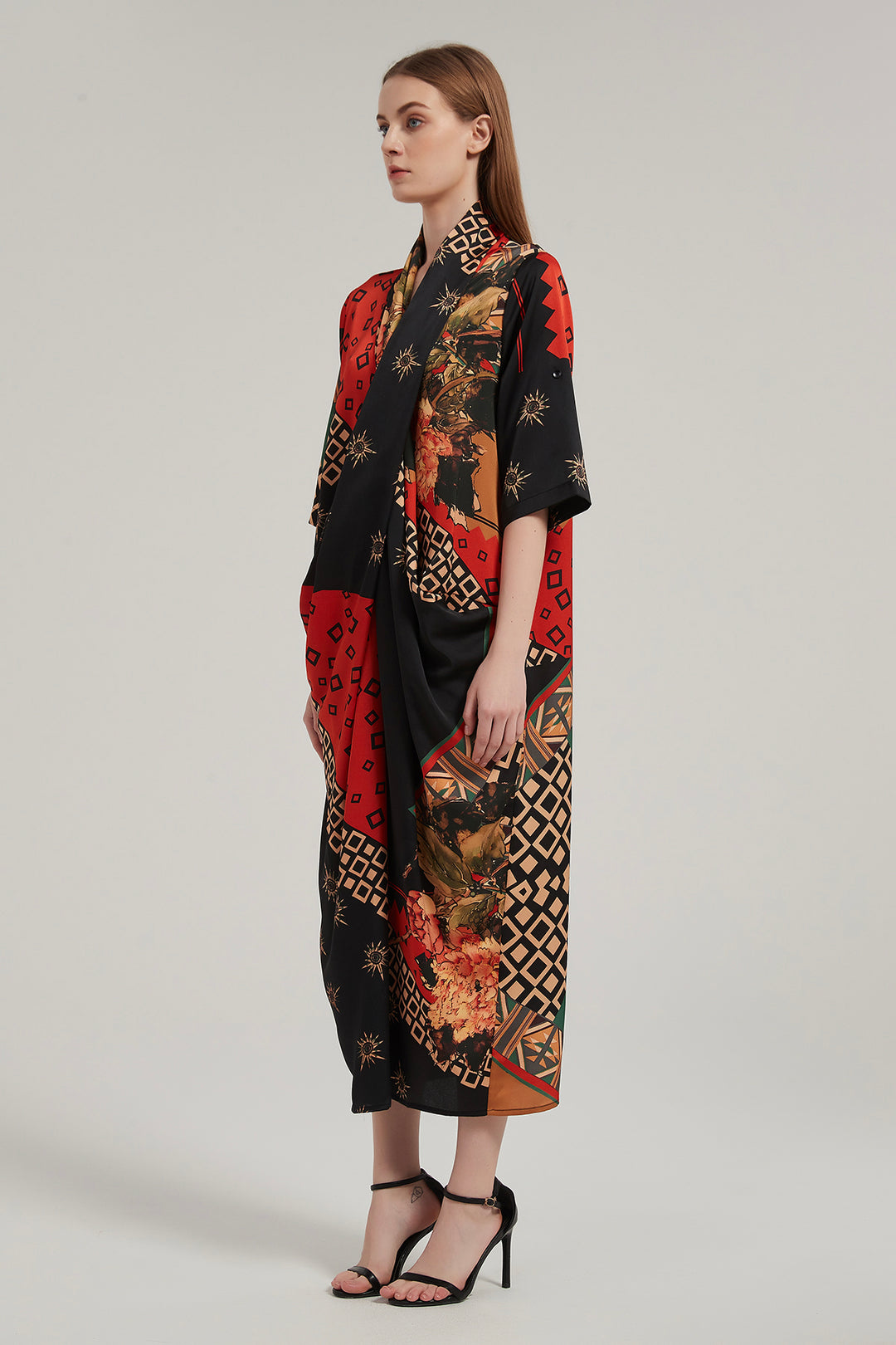 Melody Cross Front Print Dress