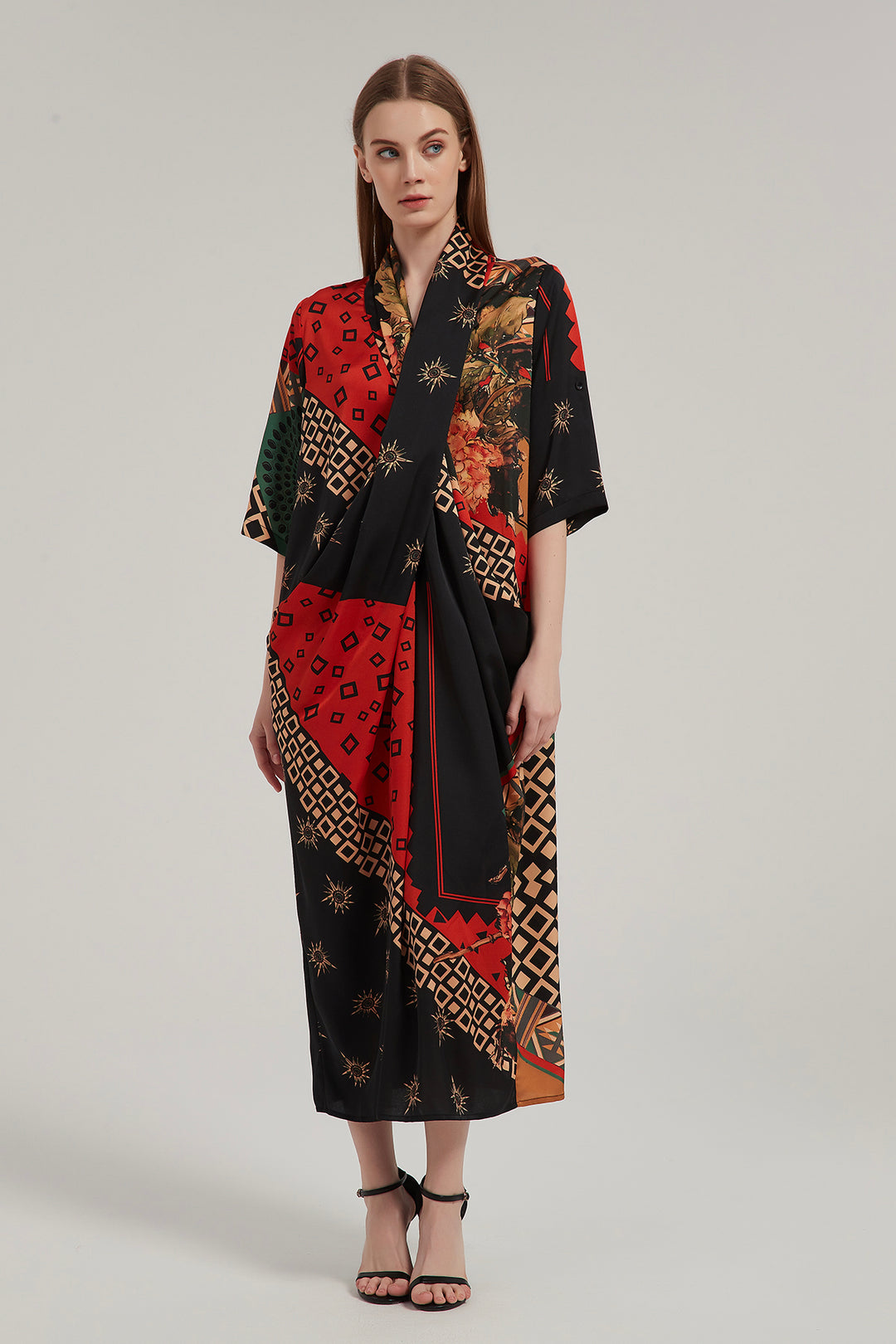 Melody Cross Front Print Dress