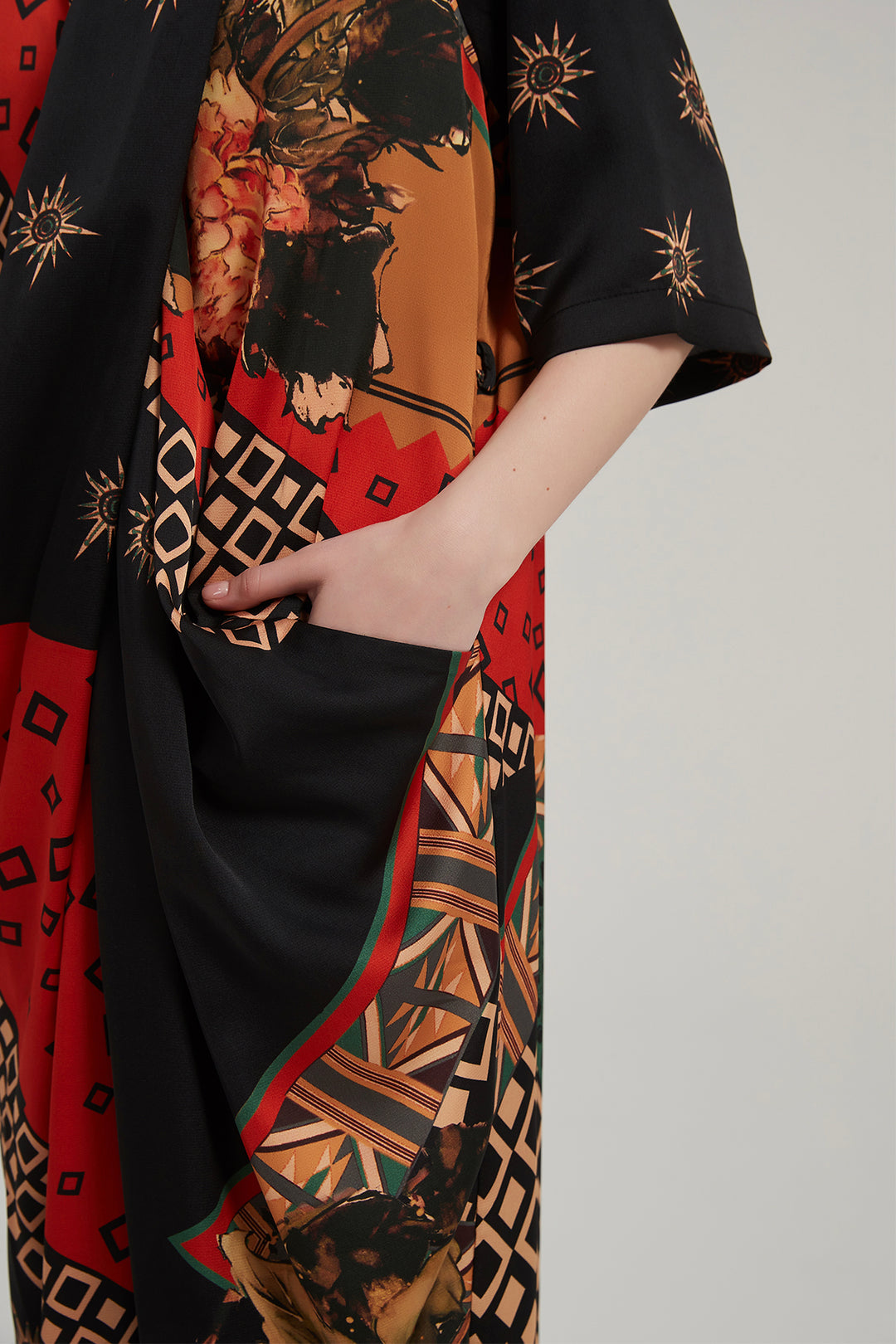 Melody Cross Front Print Dress