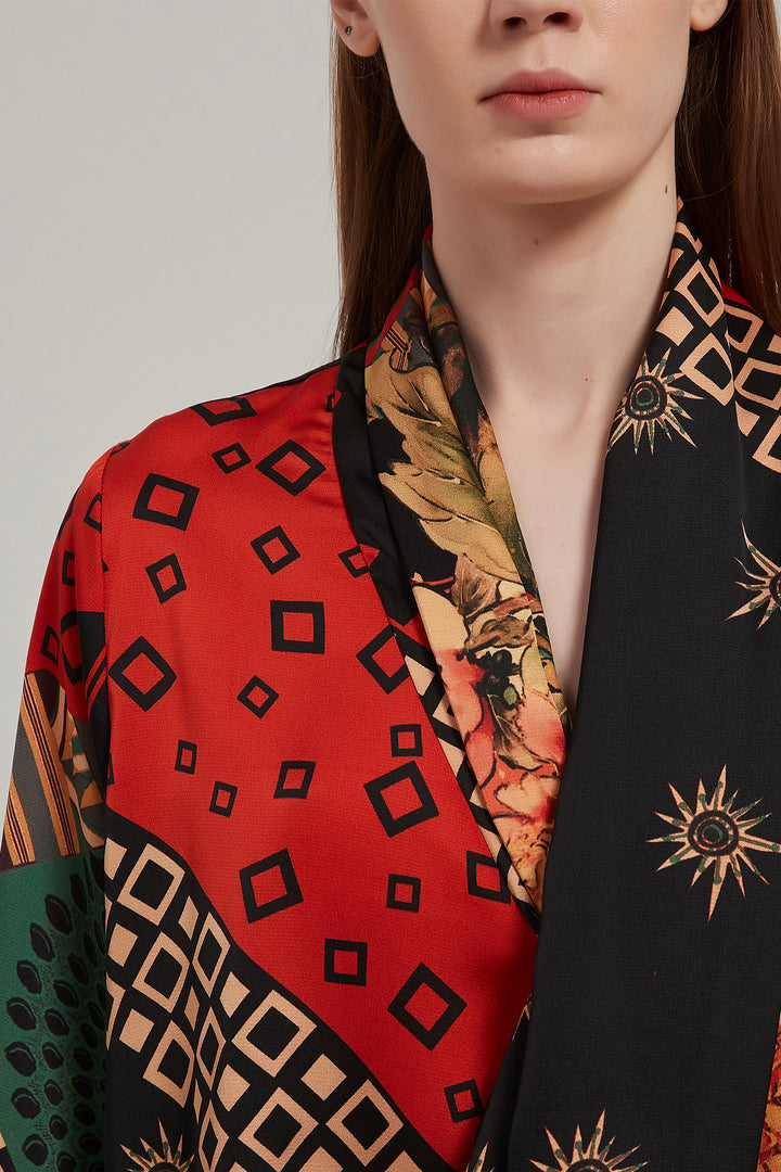 Melody Cross Front Print Dress