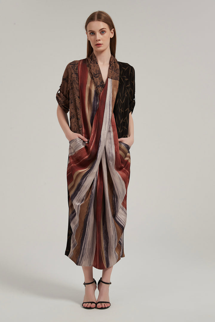 Impala Cross Front Splice Maxi Dress