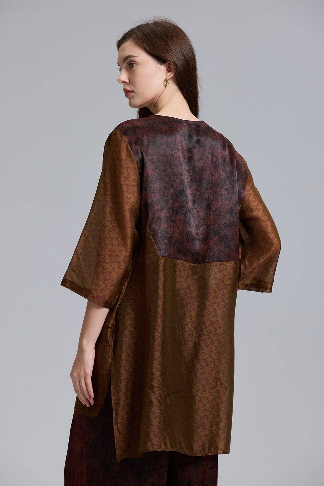 Kelly Silk Splice Elegant Pant Suit