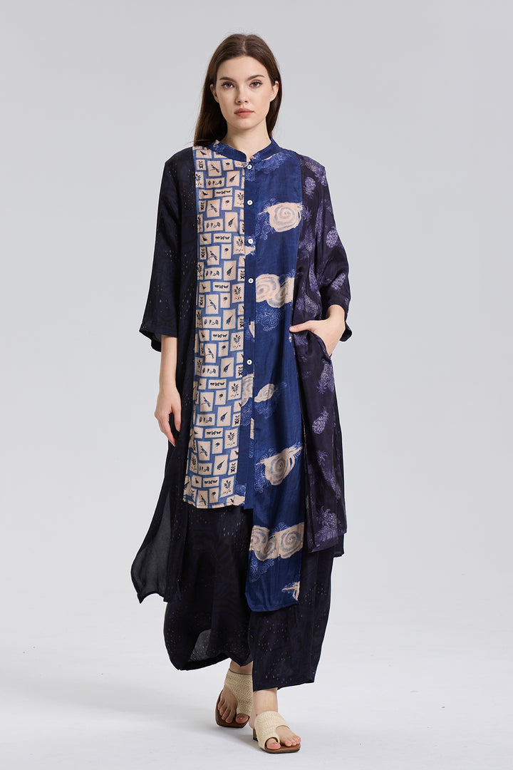 Bouvier Retro Print Wide Leg Two Set