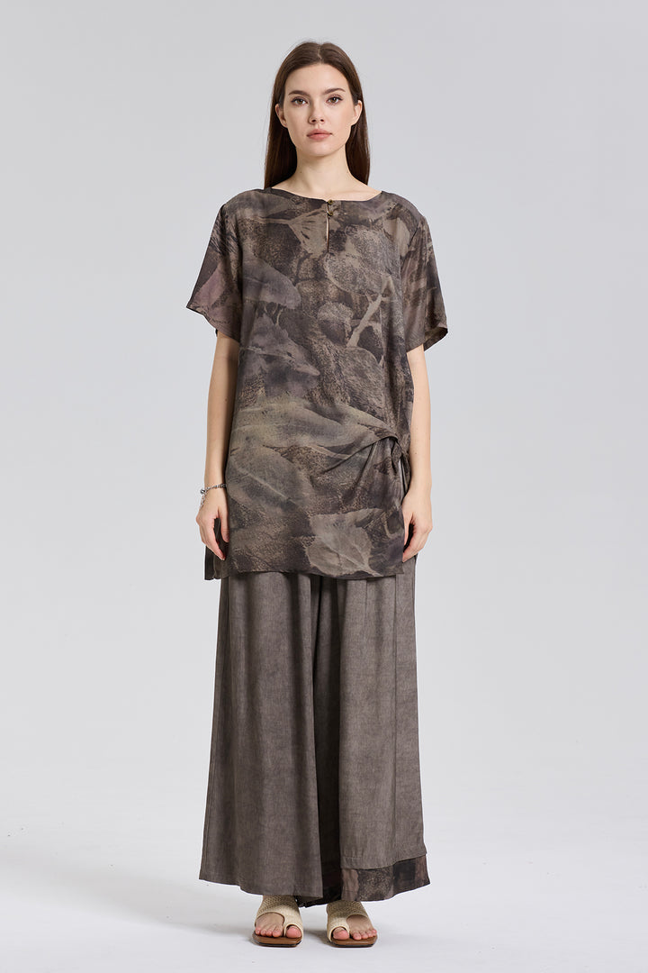 Hera Short Sleeve Splice Cozy Two Set