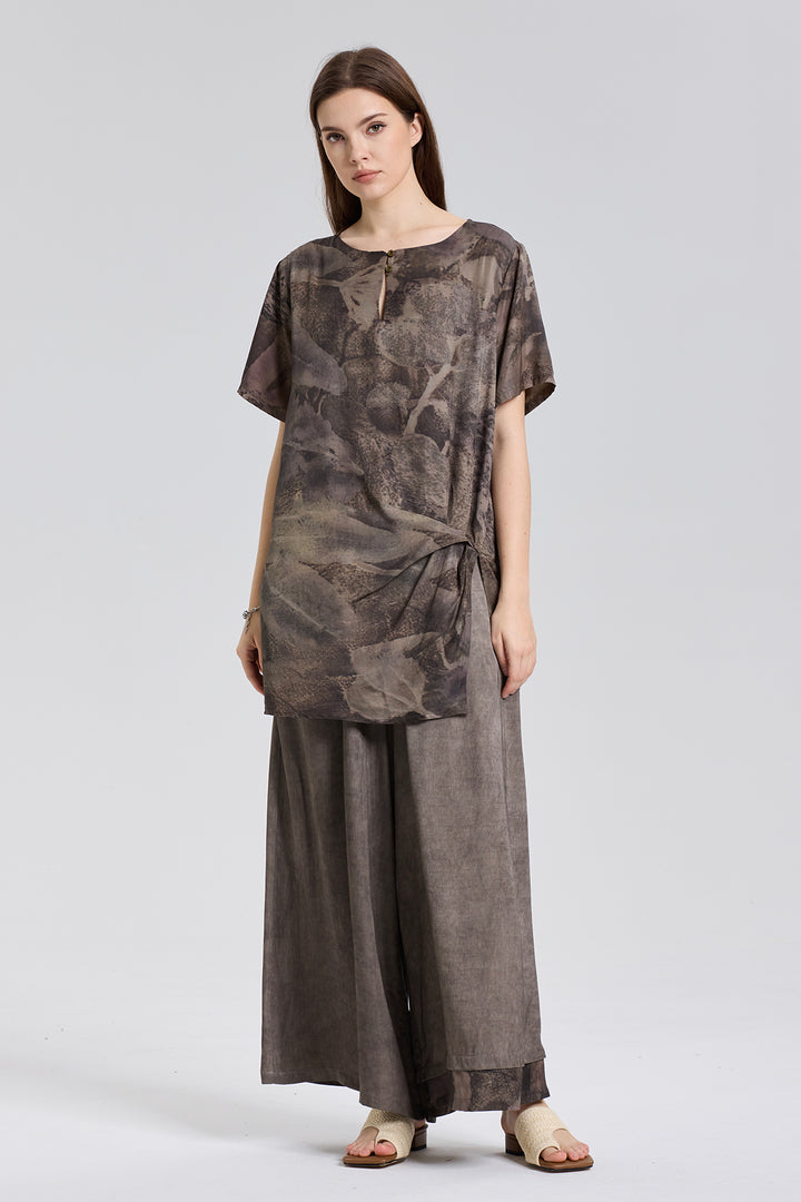 Hera Short Sleeve Splice Cozy Two Set