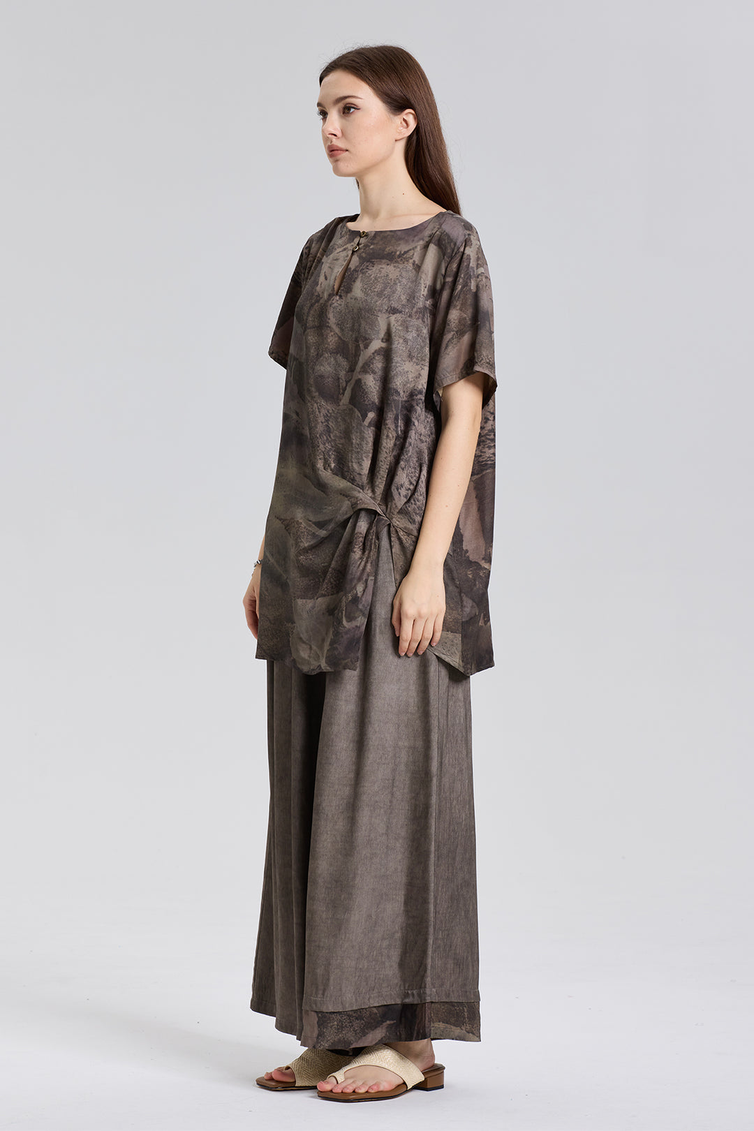 Hera Short Sleeve Splice Cozy Two Set