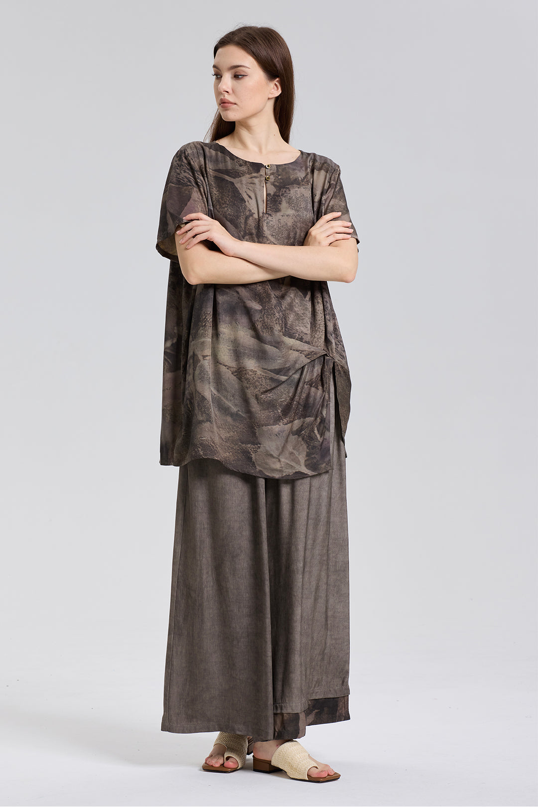 Hera Short Sleeve Splice Cozy Two Set