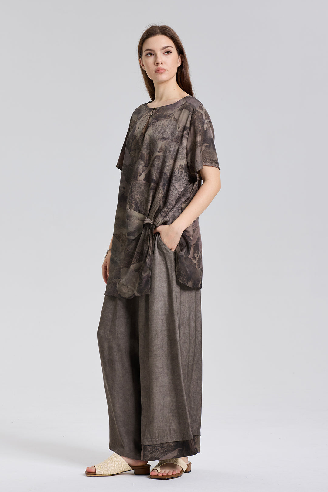 Hera Short Sleeve Splice Cozy Two Set