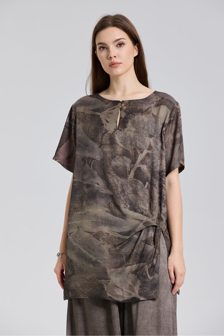 Hera Short Sleeve Splice Cozy Two Set