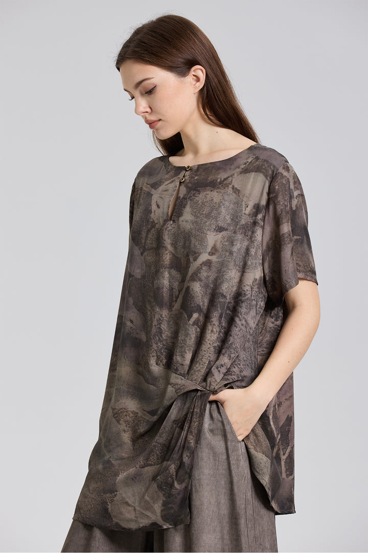 Hera Short Sleeve Splice Cozy Two Set