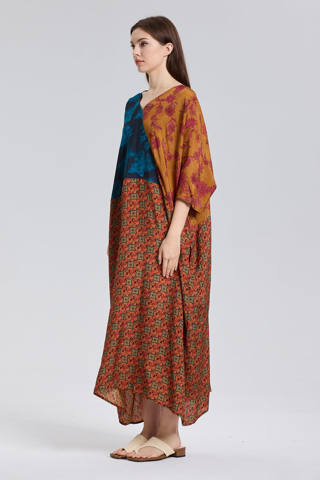Navajo Splice Vintage print Maxi Dress