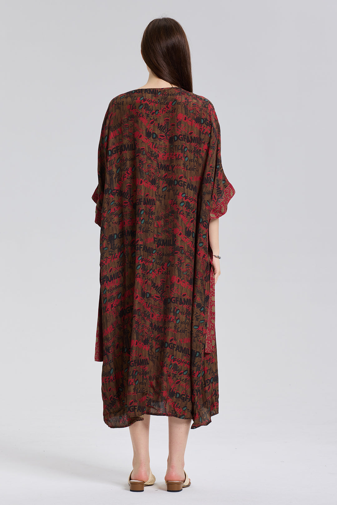 Massia Retro Print Maxi Dress