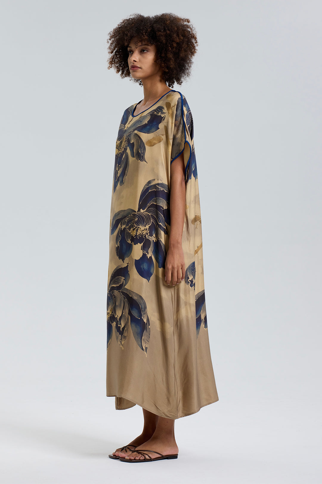 Jeanne Short Sleeve Retro Print Dress