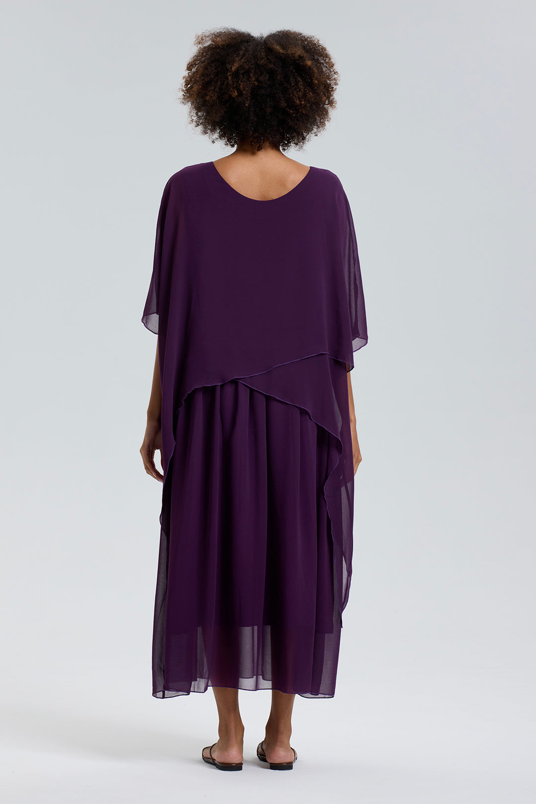 Short Sleeve Solid Casual Silk Dress