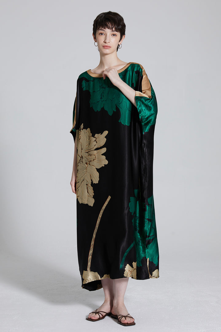 Avery Plus Size Elegant Flower Maxi Dress