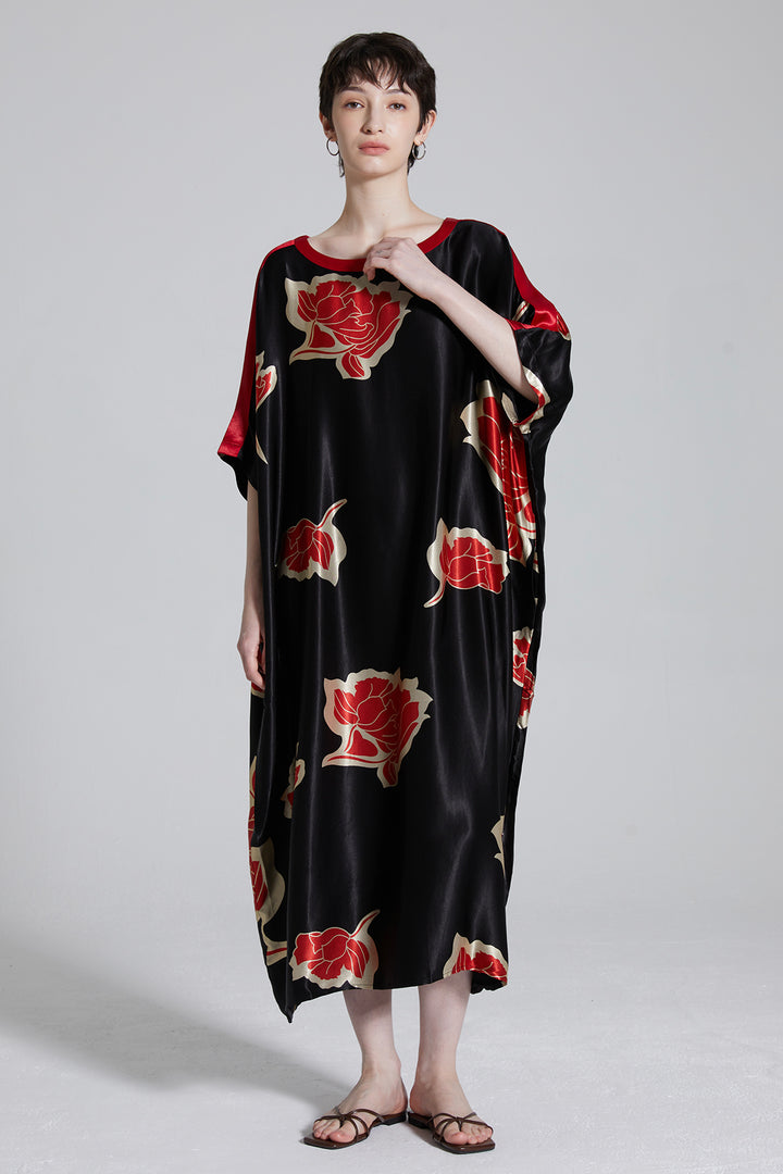 Avery Plus Size Elegant Flower Maxi Dress