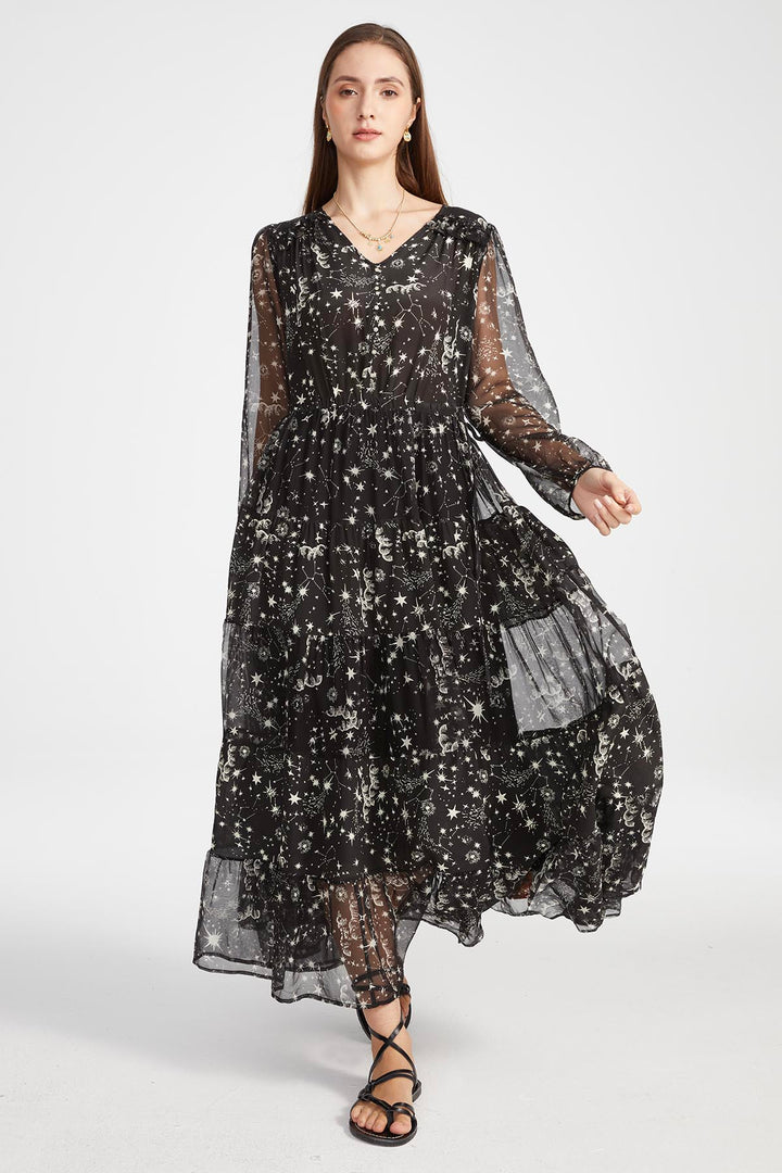 Marlee Print Silk Dress