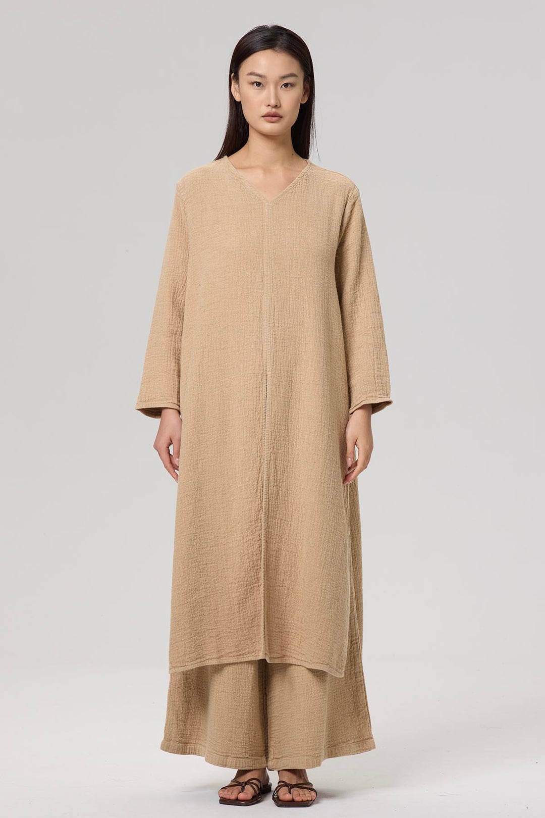 Blaire V-Neck Casual Linen Two Set