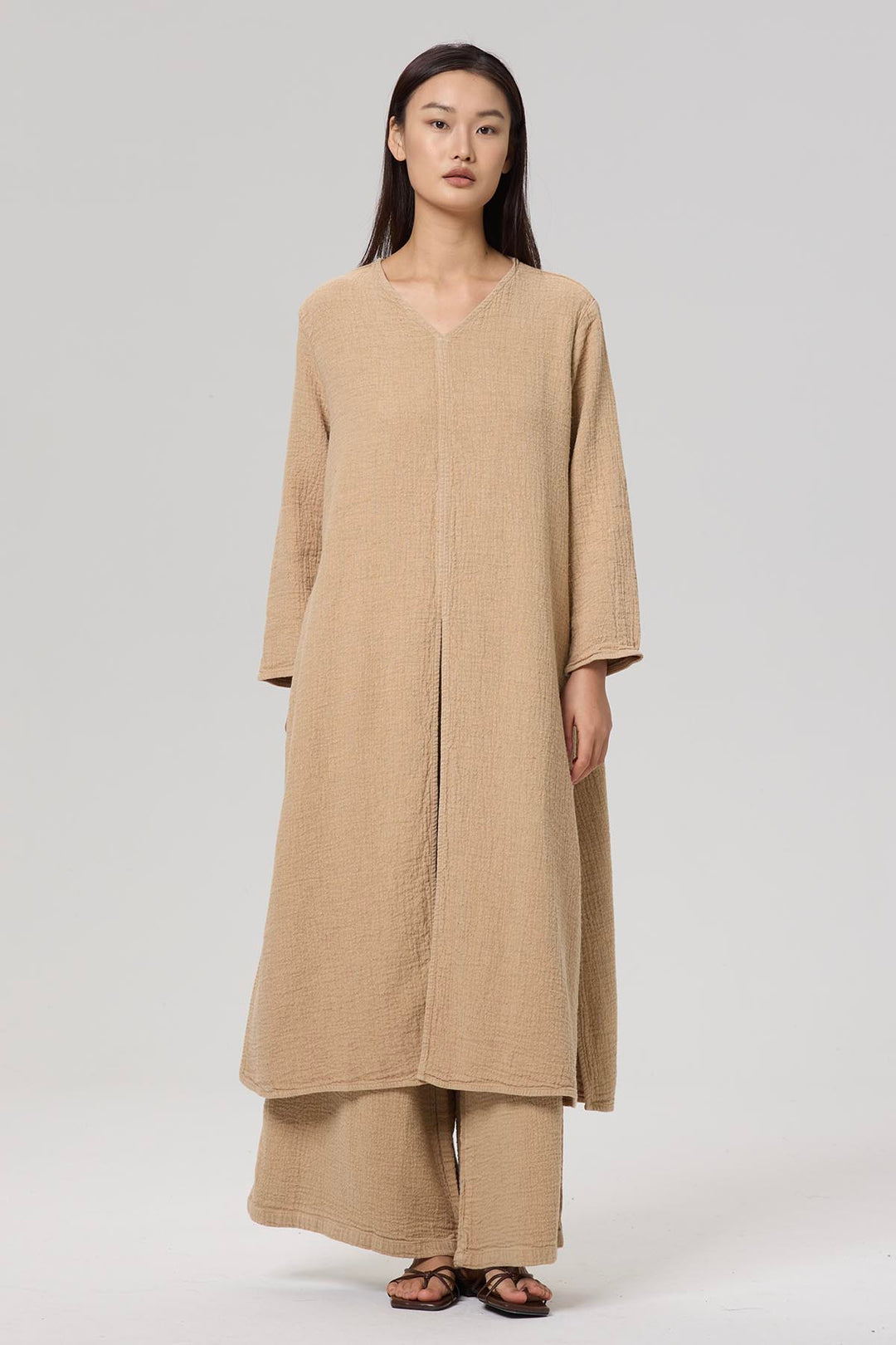 Blaire V-Neck Casual Linen Two Set