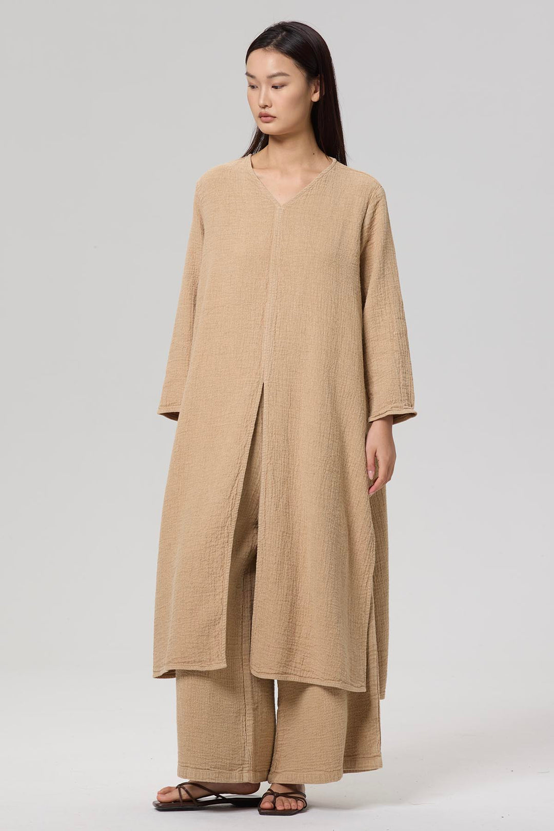 Blaire V-Neck Casual Linen Two Set