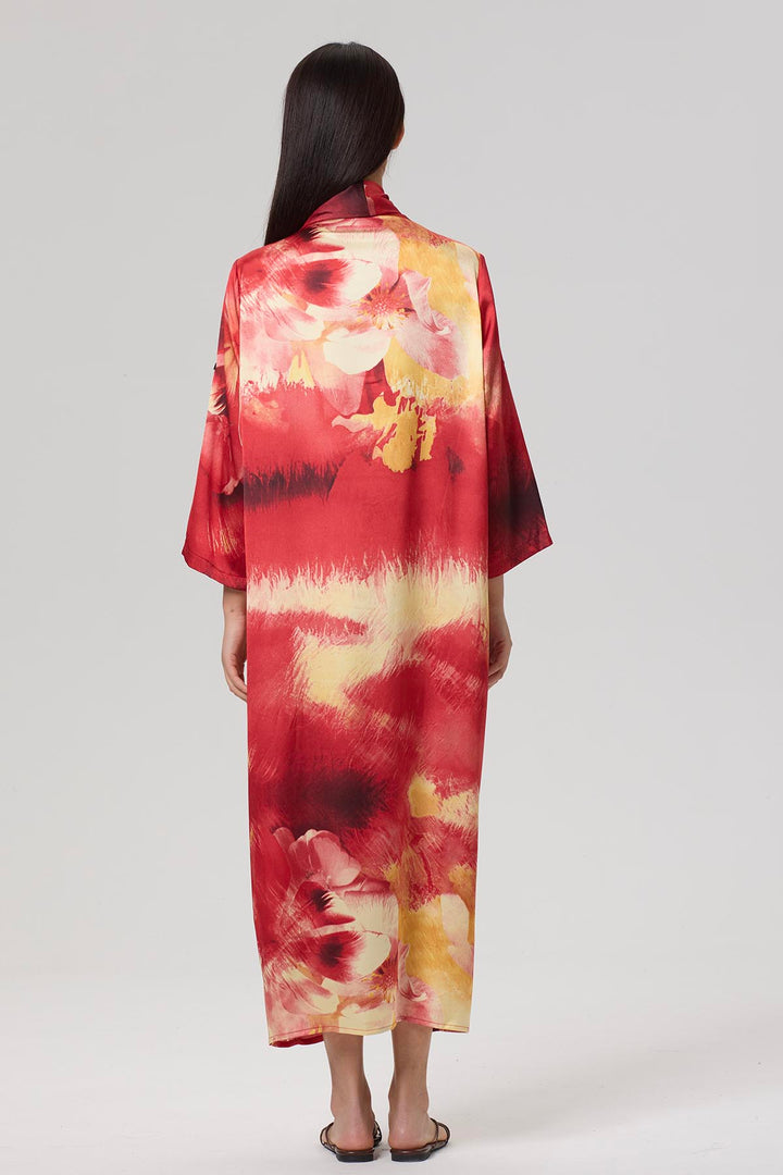 Amalie Cross Front Print Maxi Dress