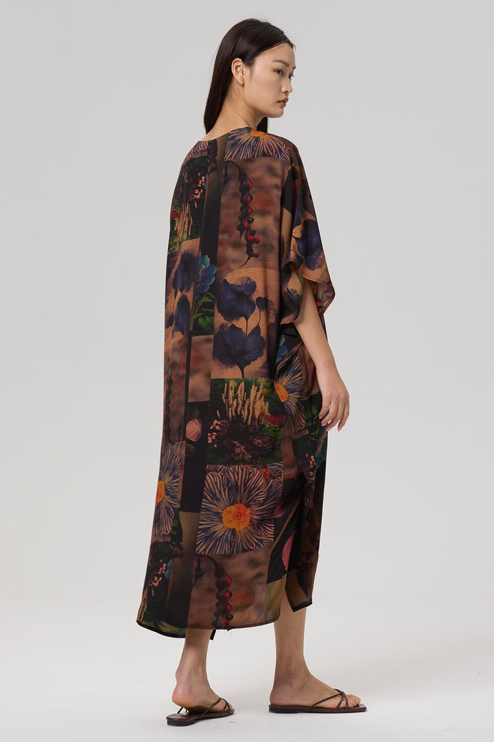 Juliet Print V-Neck Casual Maxi Dress