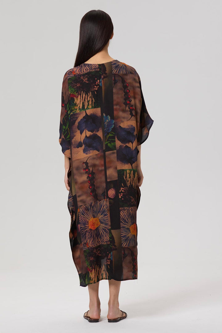 Juliet Print V-Neck Casual Maxi Dress