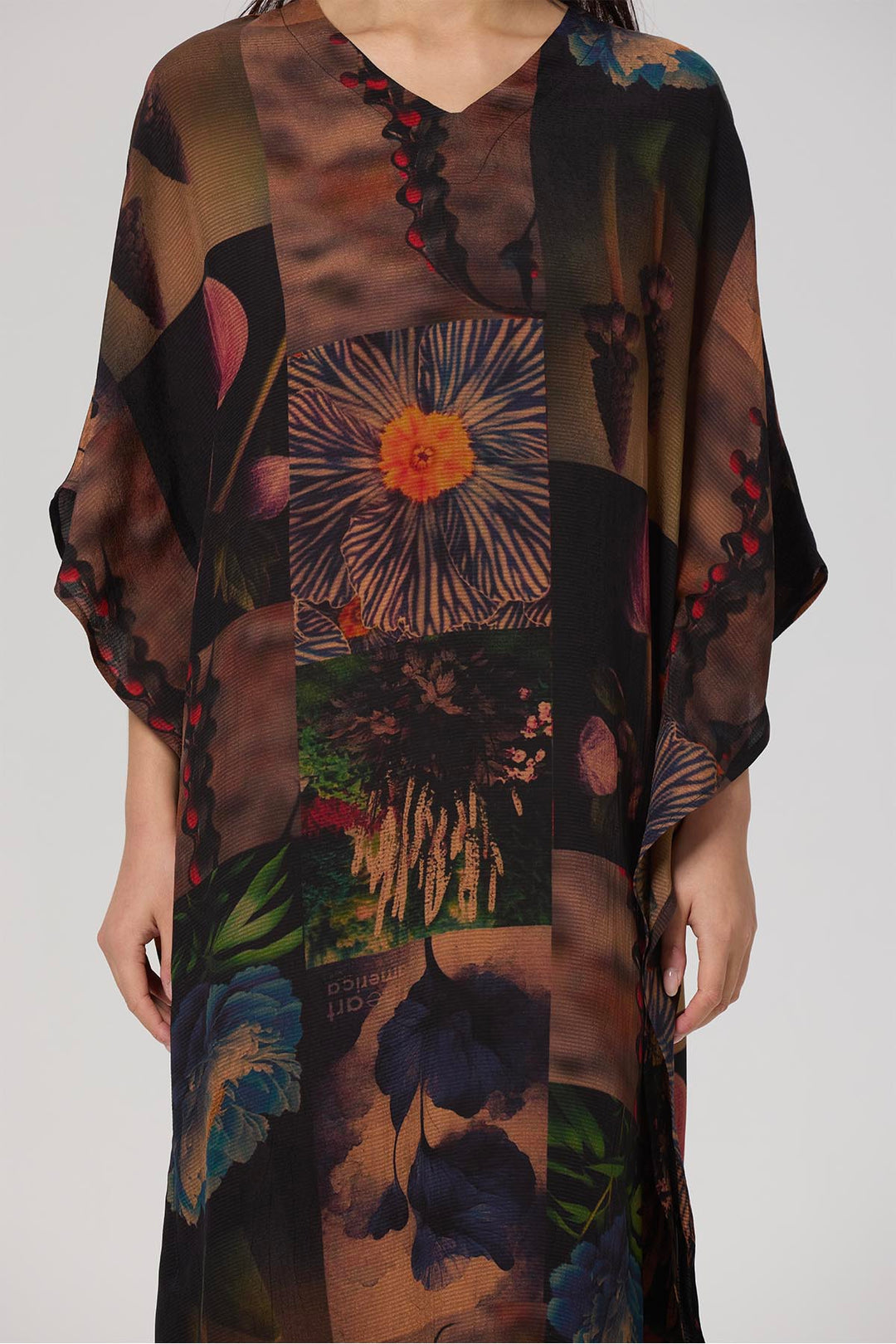 Juliet Print V-Neck Casual Maxi Dress