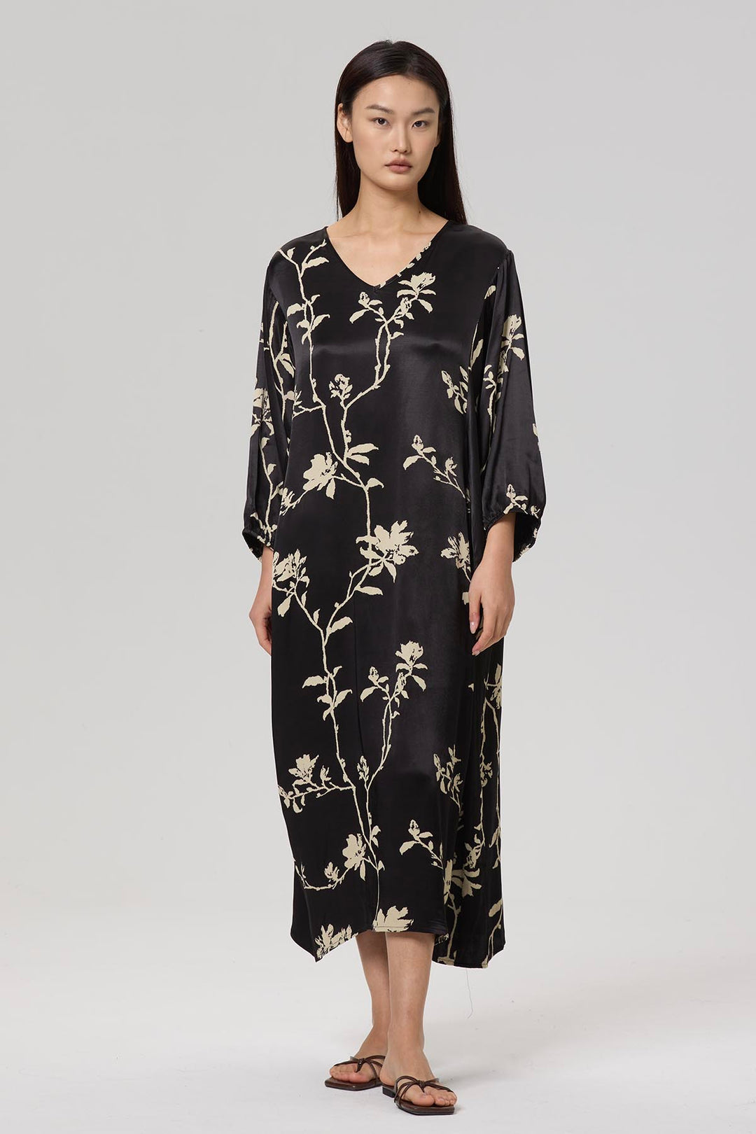 Willow Print Elegant Dress