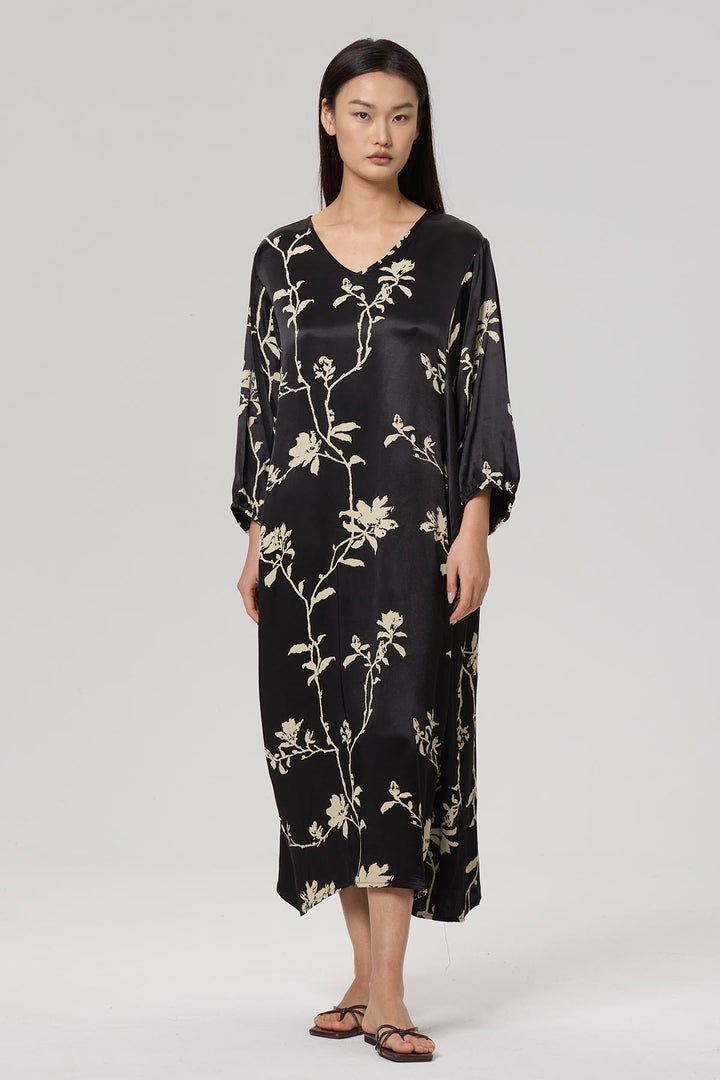 Willow Print Elegant Dress