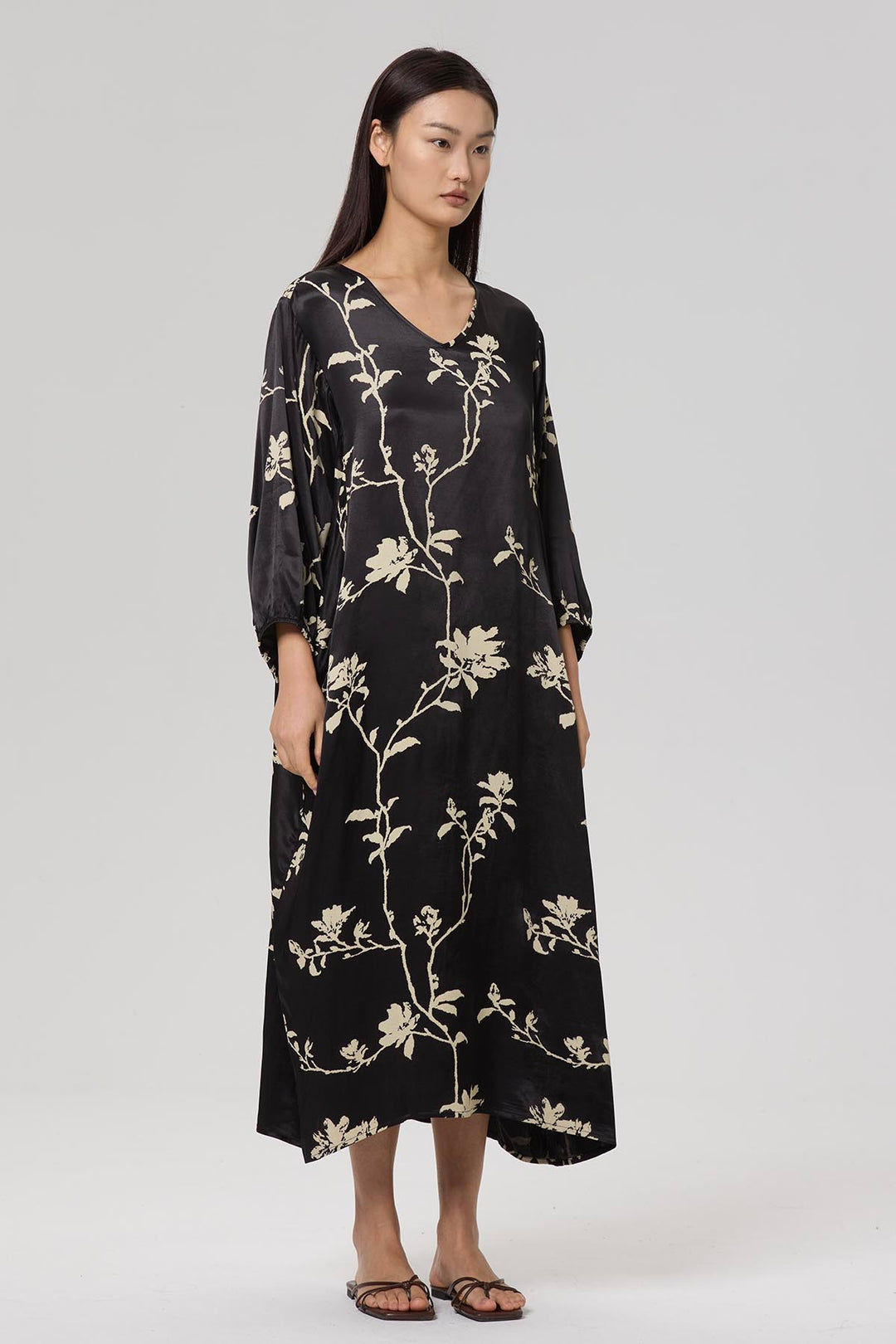 Willow Print Elegant Dress