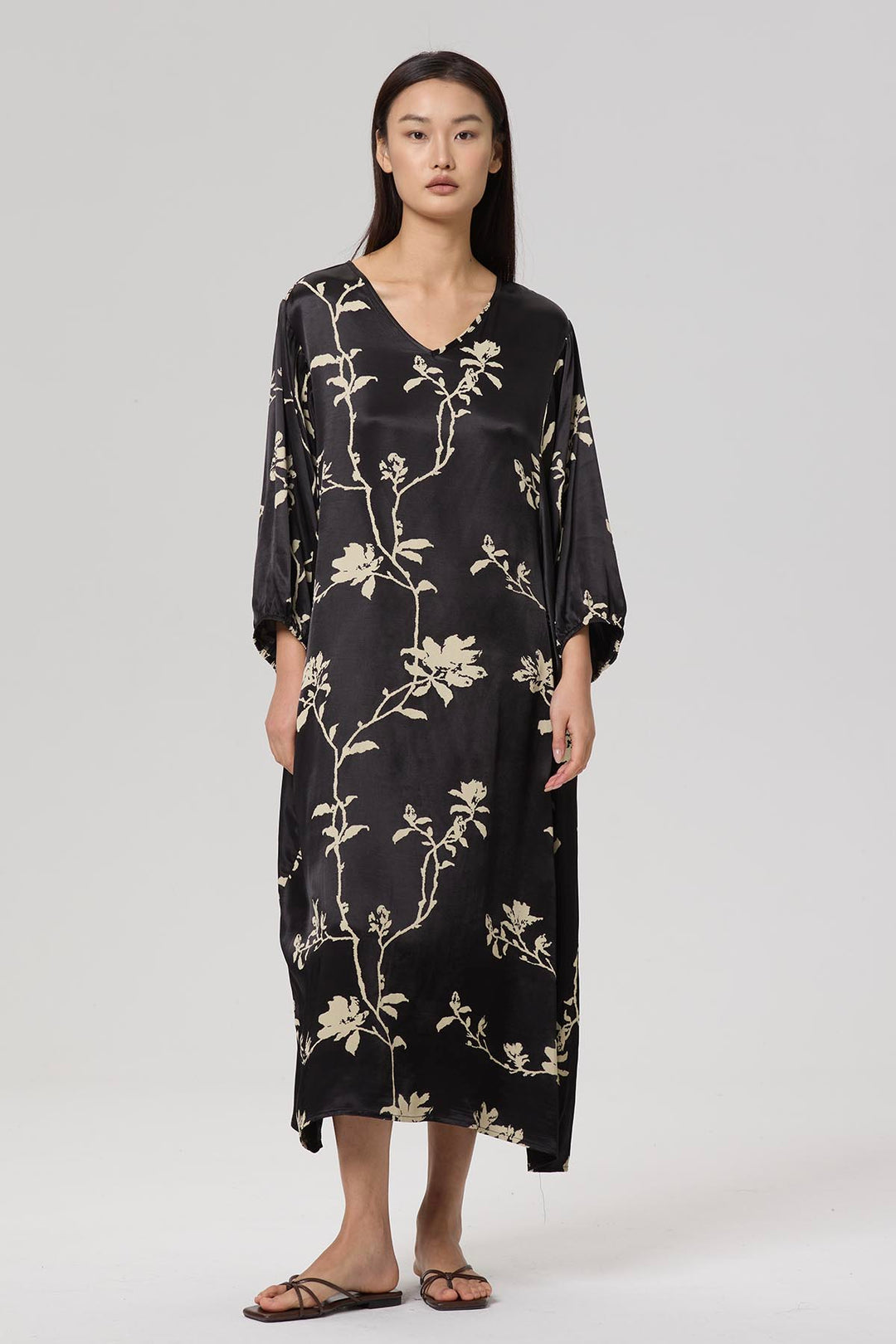 Willow Print Elegant Dress