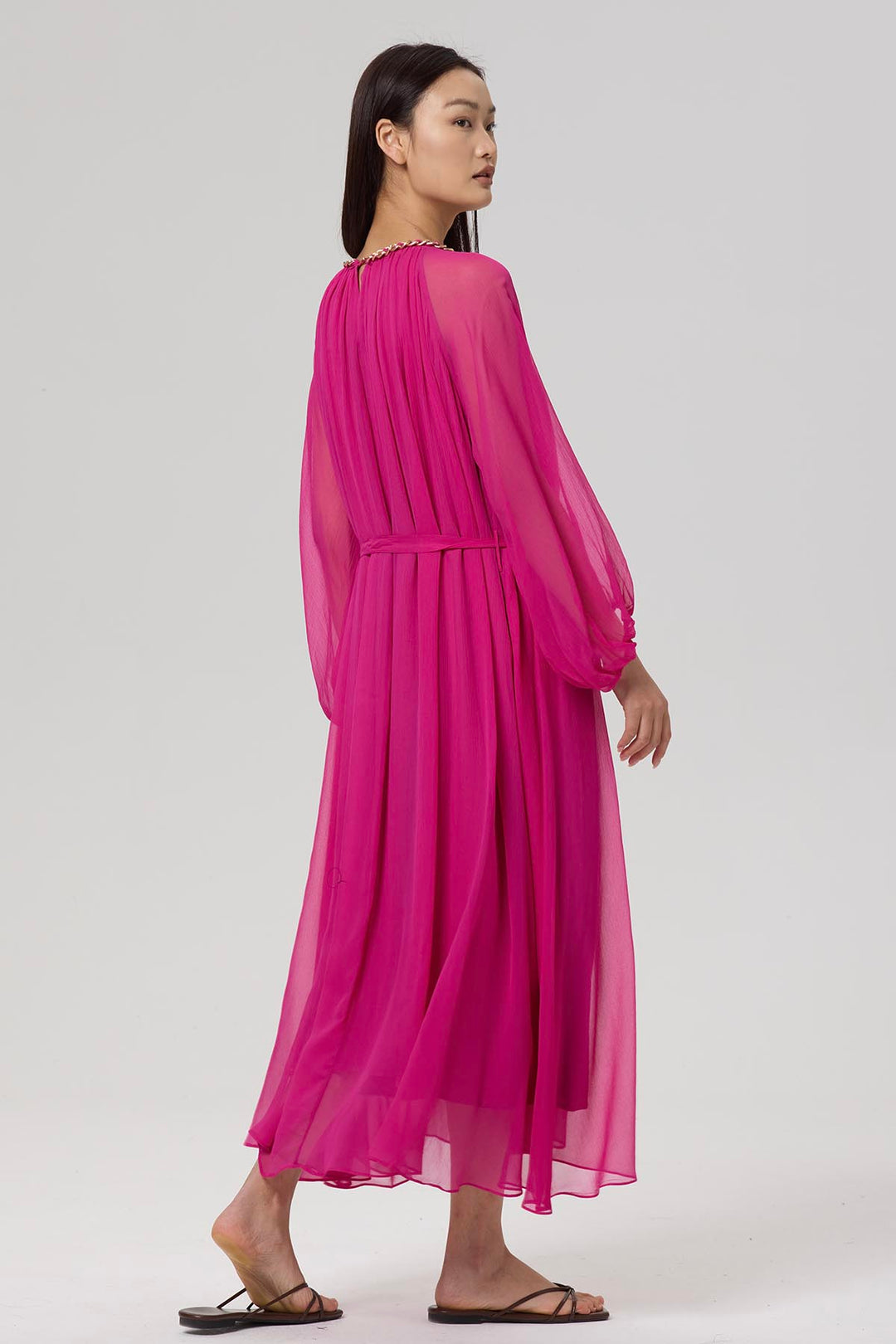 Sierra Hollow Out Silk Dress