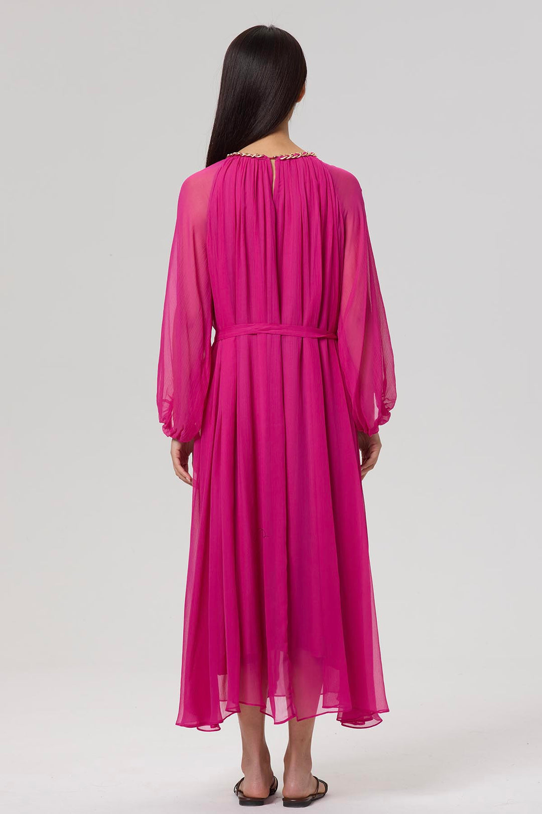 Sierra Hollow Out Silk Dress