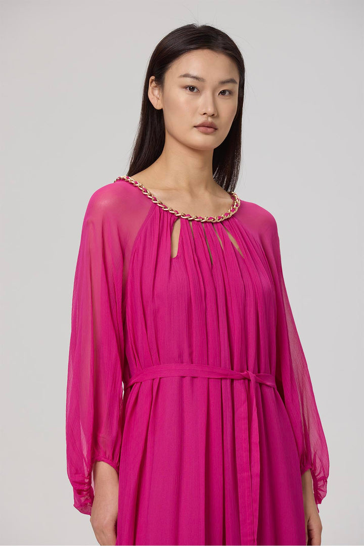 Sierra Hollow Out Silk Dress